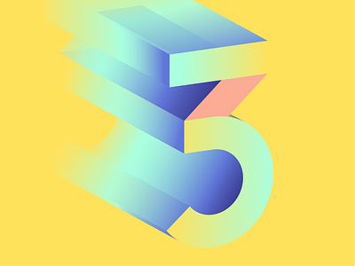 3 3 36days 3 36daysoftype active design digital gradient illustration letter letter mark number number 3 typography vector yellow