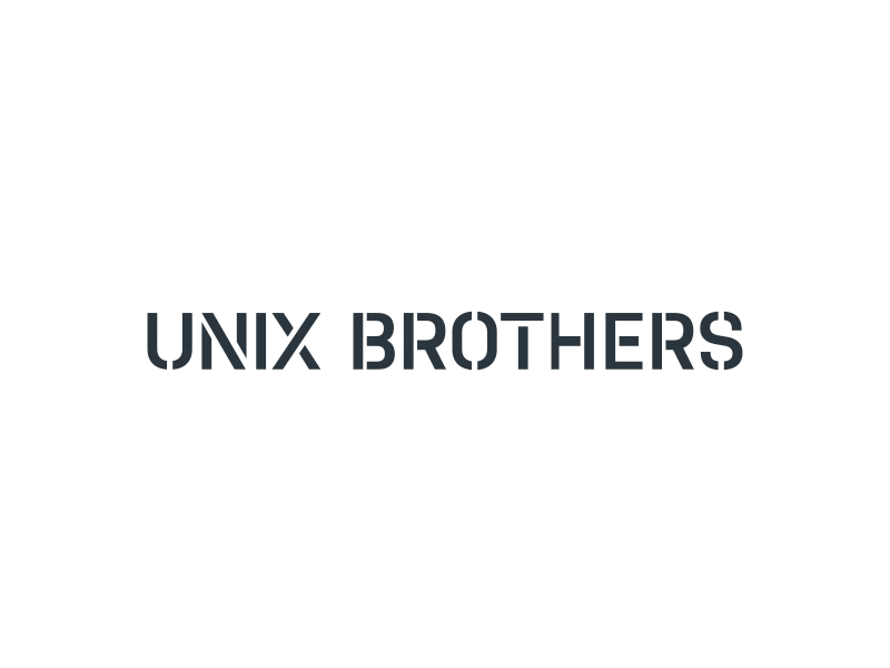 UNIX BROTHERS sneak peak animation blue identity logo pattern space stencil unix