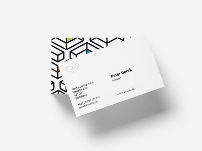 Vestal business card business card ci geometric identity real estate white