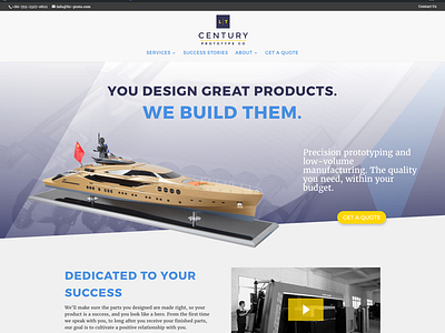 Website Design for Prototyping and Manufacturing Company
