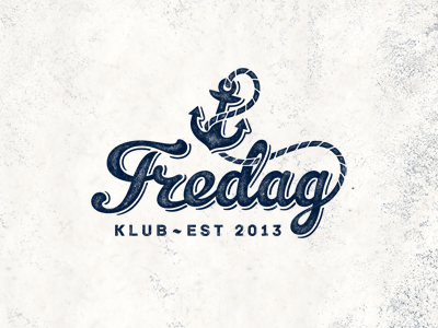Logo for "Fredag" club ancor helsinki logo nightclub party sea