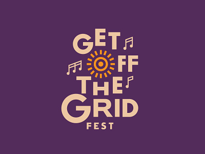 Get off the grid - logo americafest branding country ethno festival hippie identity livemusic logo logotype music natural organic sun typographic