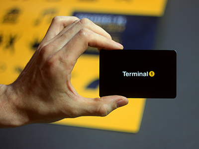 Terminal 1 VIP card airport card hand helsinki helvetica nightclub party pilot plane poster sky stuardess
