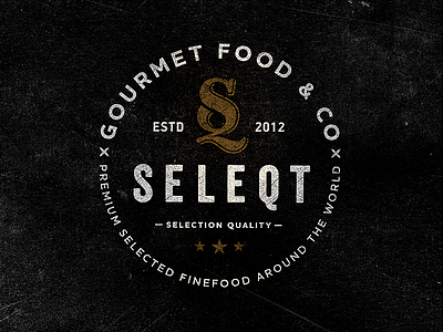 Seleqt food gourmet logo logotype oldschool quality star type typographic vintage