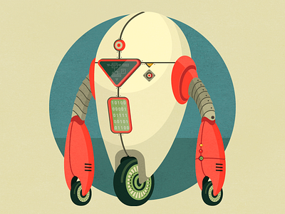 iOS developer redmadrobot apple button illustration illustrator ios ipad iphone machine robot screen vector white