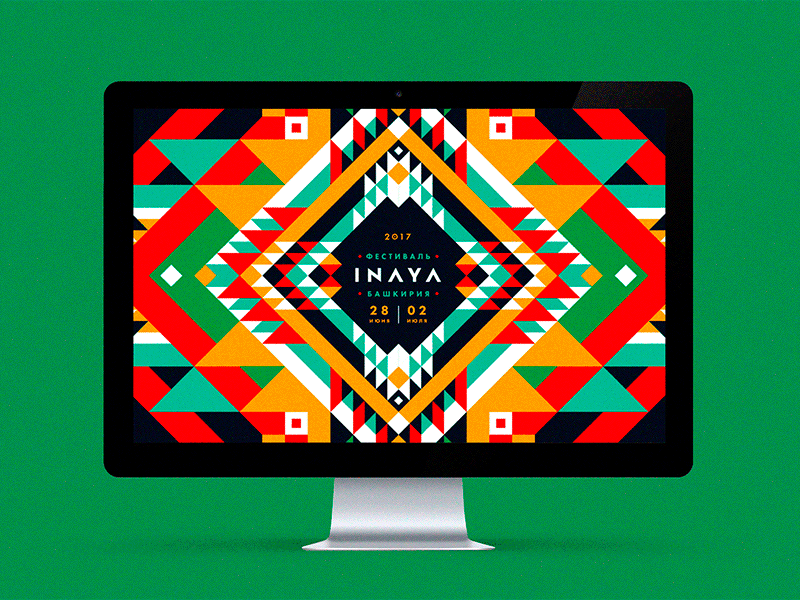 INAYA Festival website colorful ethno festival gif hippie indian motion ornament psy tribal web