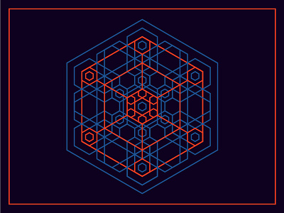 Hexagon mandala digital geometry hexagon light mandala neon psy psychedelic snowflake