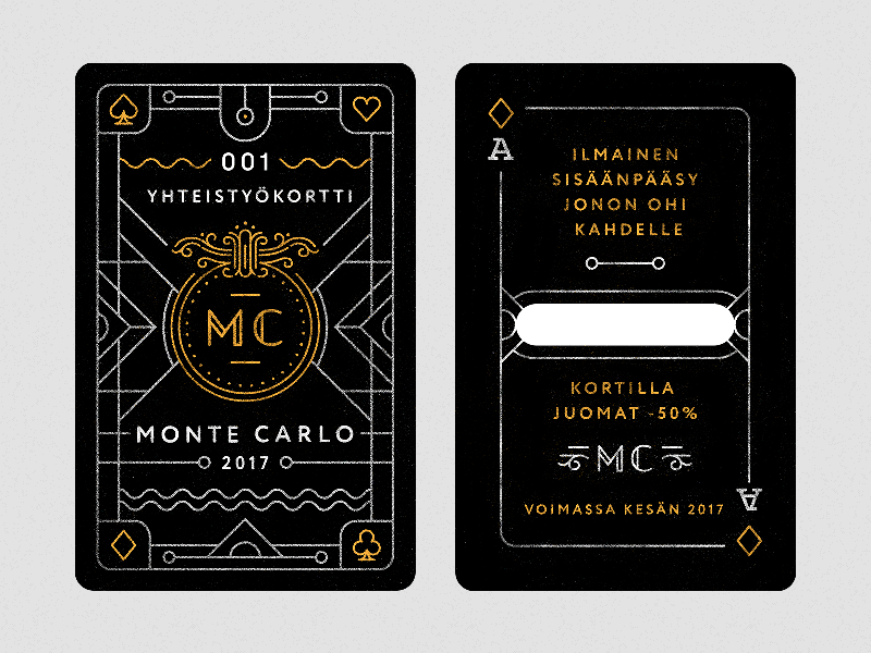Monte Carlo Cards ace baptize cards club diamonds hearts jack king party peak queen vip