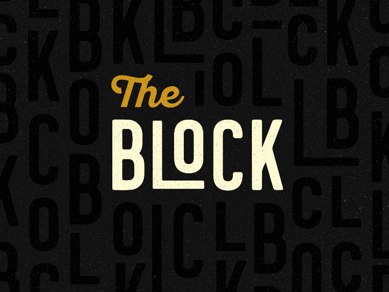 The Block bar block city club hipster logotype party retro type typography
