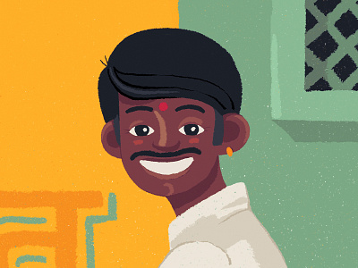 We love India bright character goa hindu hinduism illustration india indian man smile tilaka warm