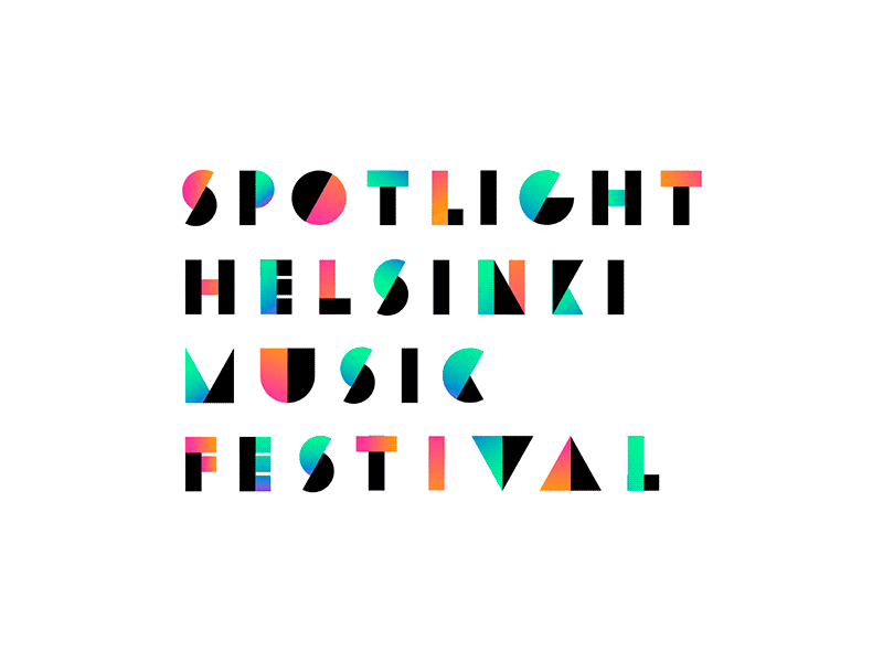 Spotlight festival identity bar beam color dance festival gradient light music poster spotlight summer vivid