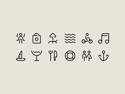Icons for Spotlight Festival identity