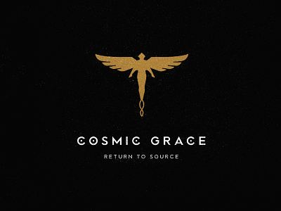 Cosmic grace angel cosmic divine god gold grace identity logo logotype love sacred source