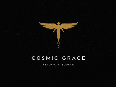 Cosmic grace angel cosmic divine god gold grace identity logo logotype love sacred source