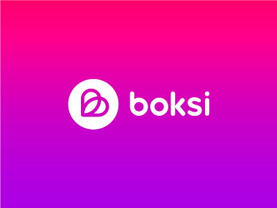 Boksi app gradient heart identity instagram logo logotype love pink