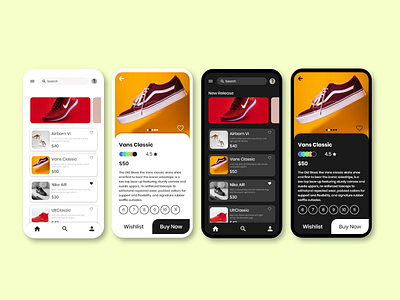 Shoe App Design creative design dribbble mobile app mobile app design mobile ui ui uiux ux
