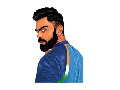 Virat Kohli Illustration By Uddeshya Bhatia On Dribbble