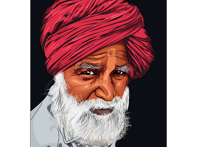 An old Indian man. adobe art digitalart digitalartist digitalillustration illustration illustrator