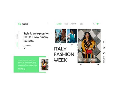 Telko Fashion 3 app color creative creative design design designing dribbble fashion style ui ux ux ui website website design