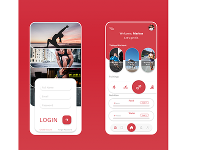 Fitness App Concept app app design color concept creative creative design creativity design dribbble fit fitness fitness app gym app login ui uiux workout workout app