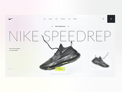 NIKE landing page UI concept design figma ui ux