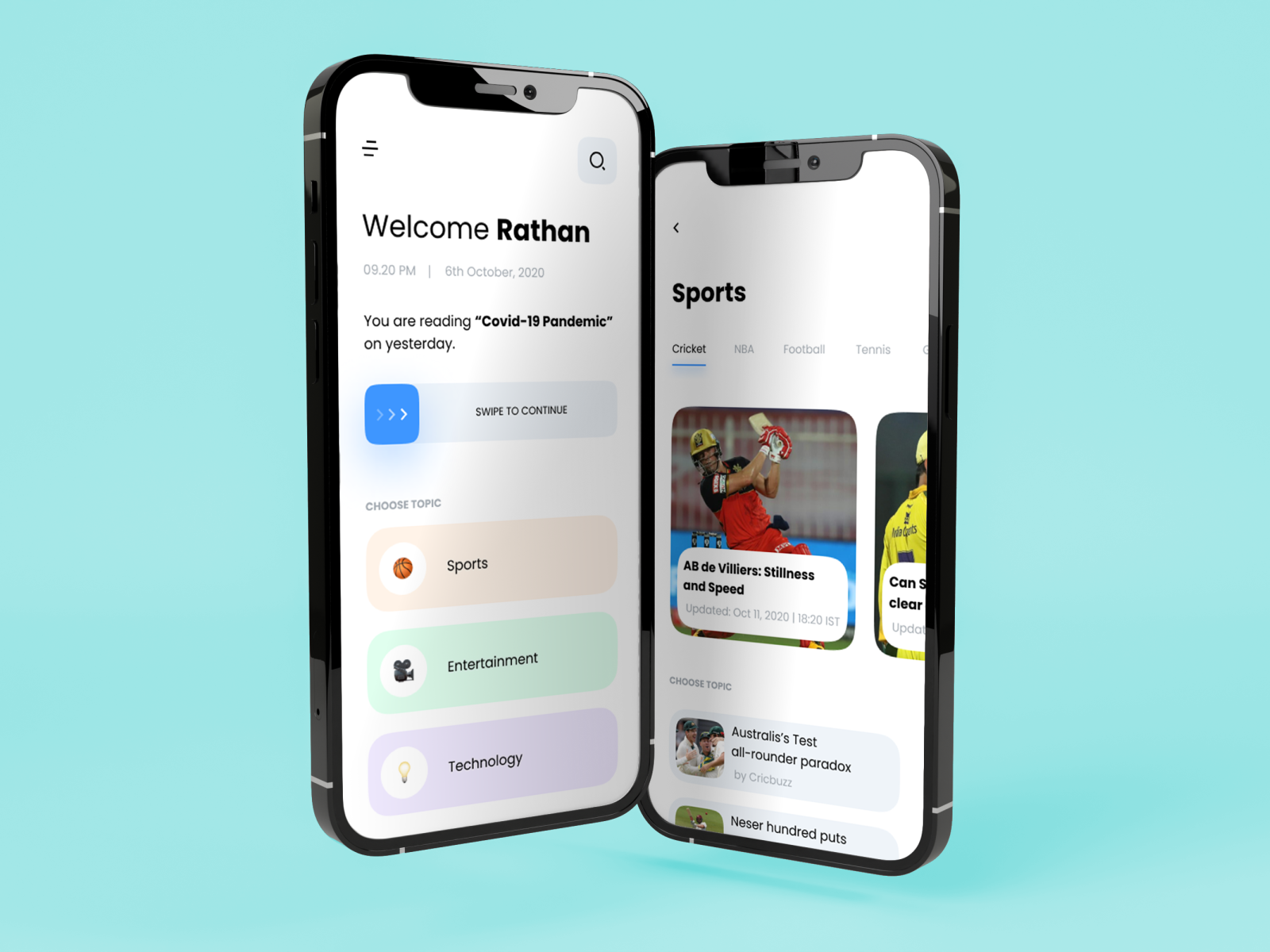 UI Design concept for News App by Sagar Baishya on Dribbble