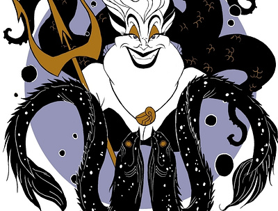 Ursula Art Nouveau art nouveau design digital art disney illustration ursula