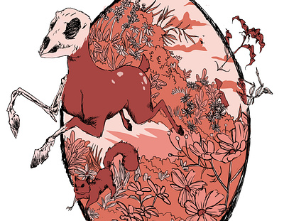 Rose colored glasses - Flora and Fauna illustration