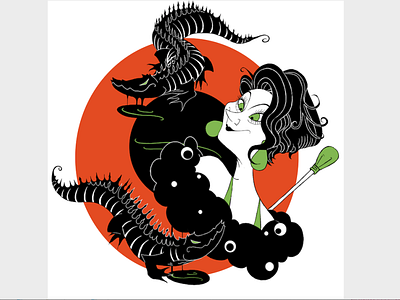 Medusa Art Nouvau | Disney Villain Series art nouveau digital art disney villain illustration