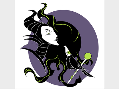 Maleficent Art Nouveau | Disney Villain Series art nouveau design illustration