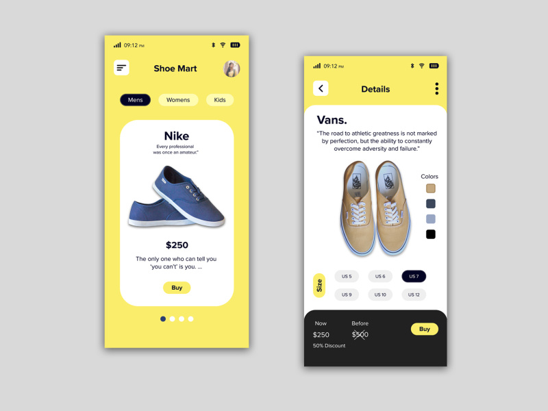 Shoe Mart by Thulasidoss I on Dribbble