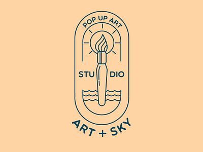 Line Art Logo for Pop-up Art Studio