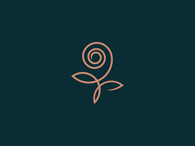 Rose Logomark botanical design flower logo line art logo line logo logo logo design logodesign logomark minimalist logo nature logo rose rose logo signet simple logo
