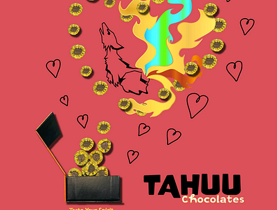 Tahuu Chocolate Ads artist brand design brand logo branding illustration illustration art illustrator logo vector