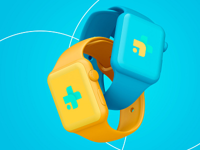 SUS Rebrand apple watch blue happy health lines rebrand sus watch