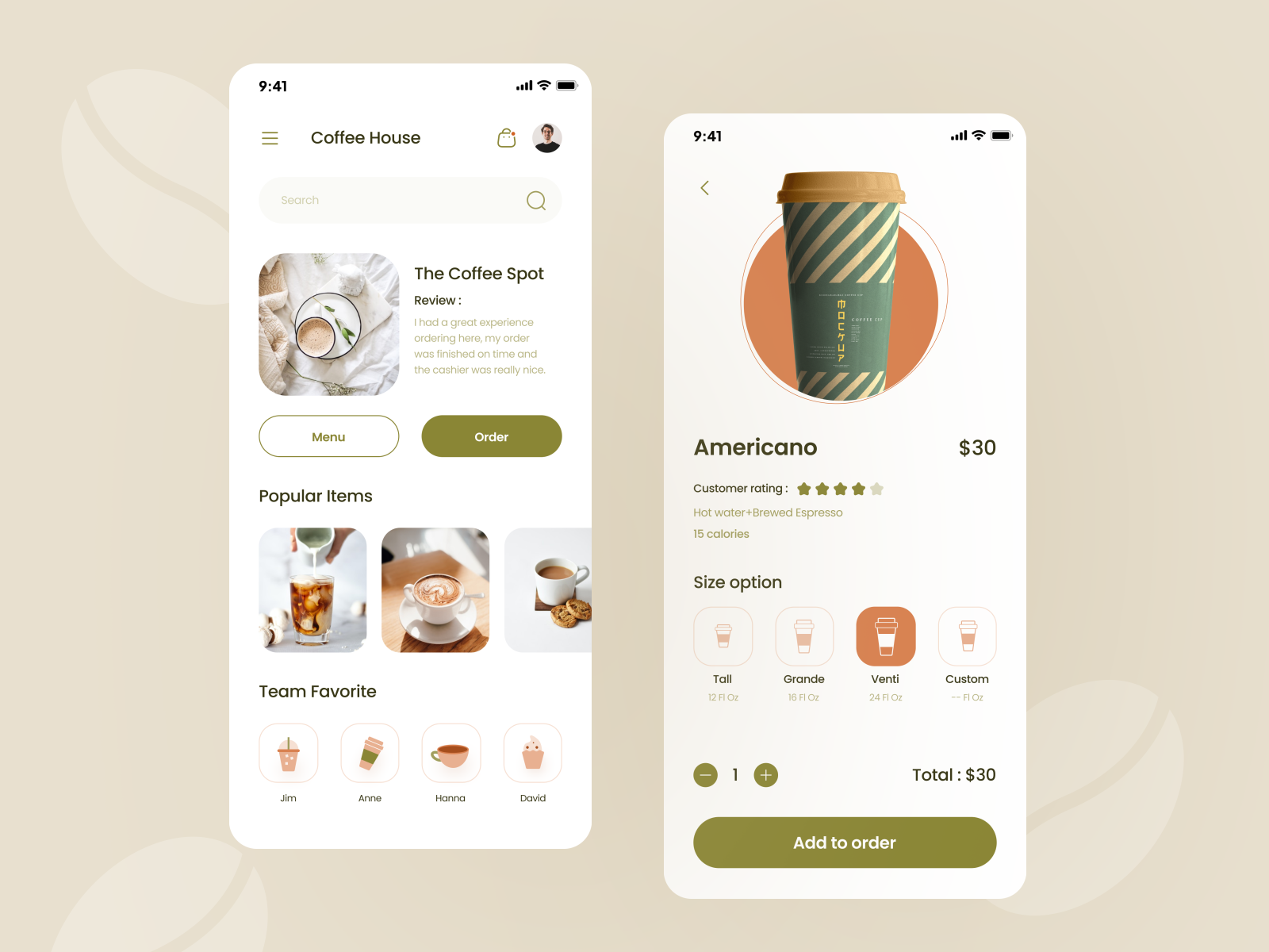 Coffee store Mobile app - UI/UX design by Mobina shadi on Dribbble