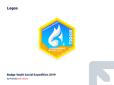 Badge Youth Social Expedition Jawara Nasional 2019 design logo pramuka scout
