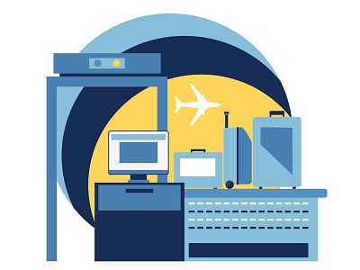 airport security airport illustration illustration art illustrator security