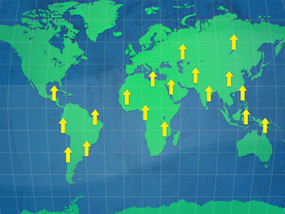 Same Same But Different Understanding Emerging Markets arrows blue earth green map yellow