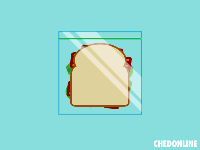 B.L.T. Sandwich in a Ziploc bag