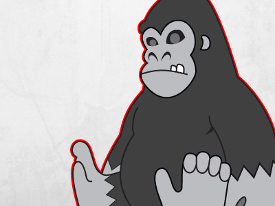 Gorilla 2.0 ape gorilla grey illustration illustrator primate vector