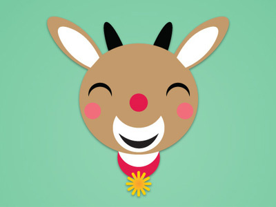 Happy Holidays christmas reindeer rudolph