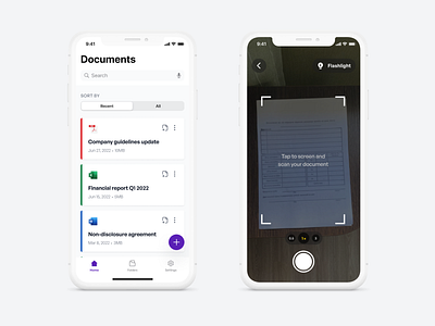 📄 SignScan - Document App Preview app design documents dribble figma free graphic design ios iphone mobile preview product design sign ui ux