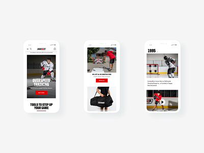 Hockeyshot redesign art direction design digital design ecommerce marketing typography uiux visual design website