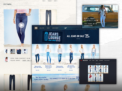 Hollister Co. Jeans Campaign art direction digital design jeans retail uiux website