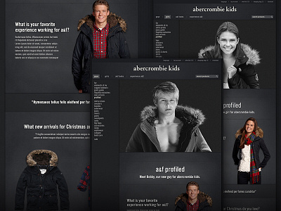 Abercrombie Kids Landing Pages abercrombie abercrombie fitch abercrombie kids art direction digital digital design landing pages uiux web webdesign