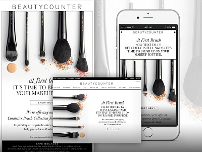 Beautycounter Brush Campaign art direction beauty cosmetics digital digital design safe visual design web webdesign