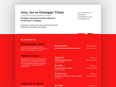 Resume refresh - V2 digital design resume typography ui visual design web design