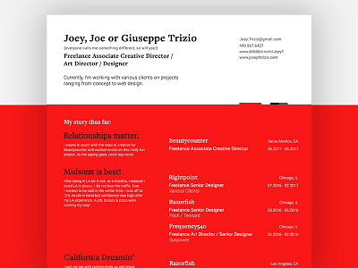 Resume refresh - V2