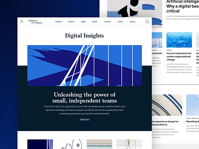 McKinsey - Digital Insights Refresh branding design digital digital design marketing refresh typography uiux visual design website